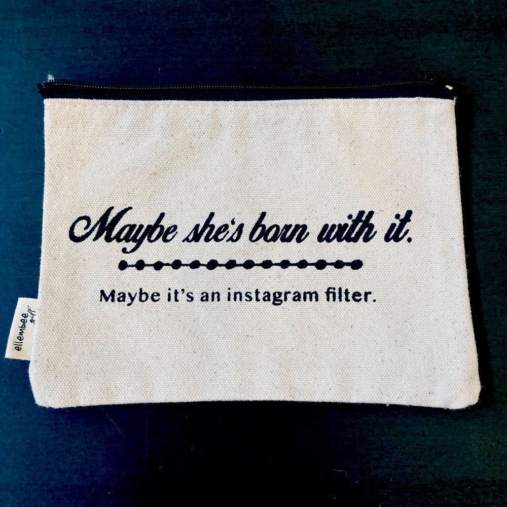 Funny “Instagram Filter” Cosmetic Bag Travel Zipper Pouch